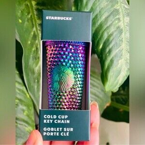 Starbucks Halloween 2023 Oil slick studded keychain